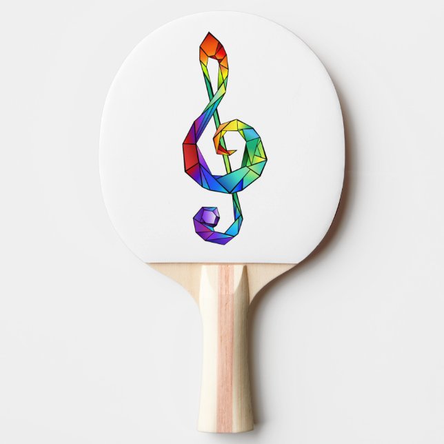 Pala De Ping Pong Tecla musical arcoiris tremendo clef (Anverso)
