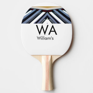 Pala De Ping Pong Teclas de piano blancas y negras añaden la letra i