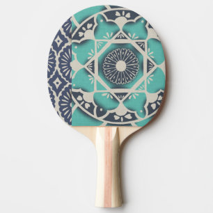 Pala De Ping Pong Teja azul II del batik