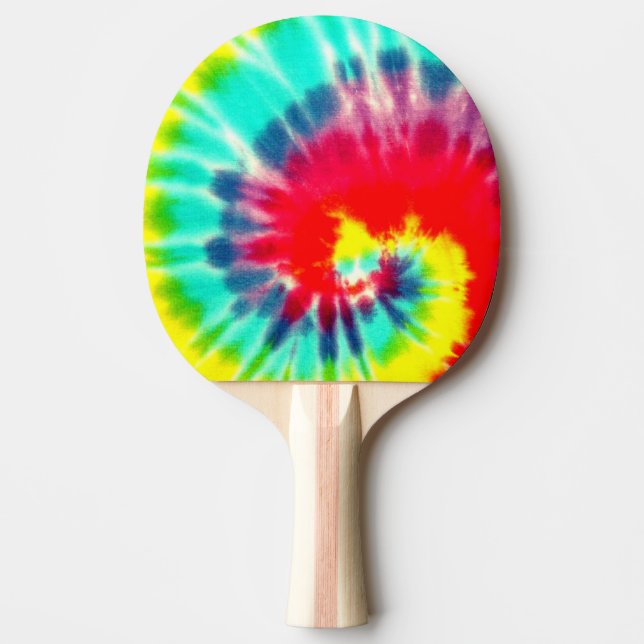 Pala De Ping Pong Tejido de arcoiris rojo, (Anverso)