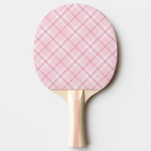 Pala De Ping Pong Tela escocesa rosa clara