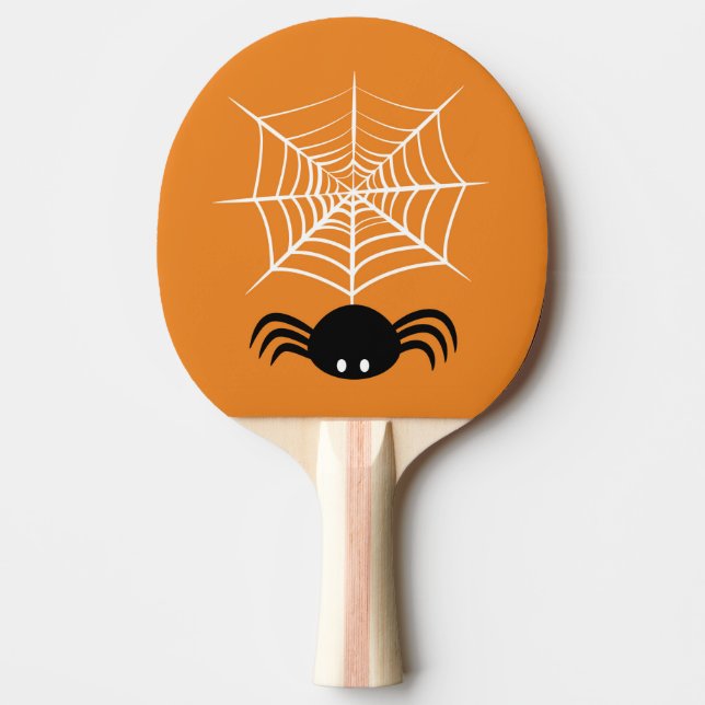 Pala De Ping Pong Telaraña de Halloween  (Anverso)