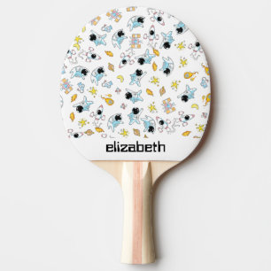 Pala De Ping Pong Tema astronauta en el espacio