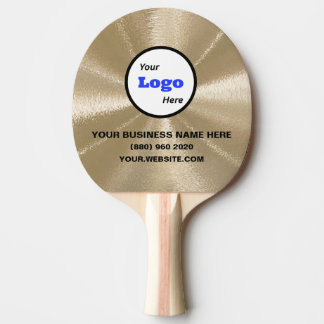 Pala De Ping Pong Template Logo Business Paddle Template Gold