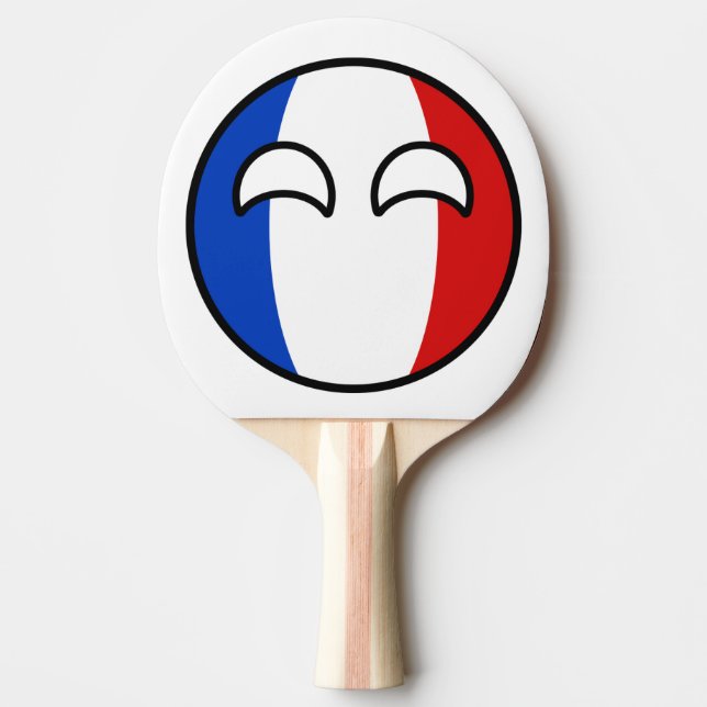 Pala De Ping Pong Tendencia divertida Geeky France Countryball (Anverso)