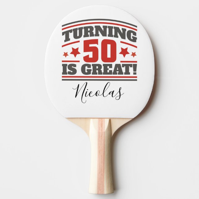 Pala De Ping Pong Tenis de mesa 50 cumpleaños es genial (Anverso)