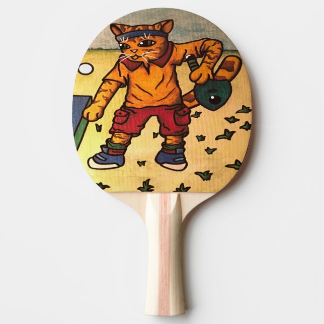 Pala De Ping Pong Tennis Ping-Pong Cat (Anverso)
