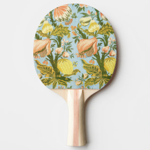 Pala De Ping Pong Textil Clásico Barroco Floral Frutas Damask