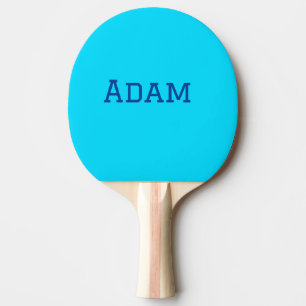 Pala De Ping Pong texto azul morado agregar nombre mensaje de vuelta