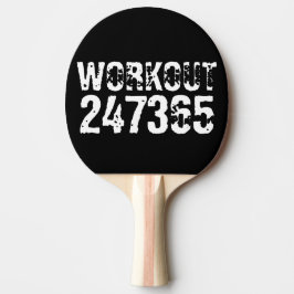 Pala De Ping Pong Texto grabado y desgastado Workout 247365 white