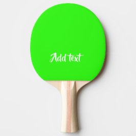 Pala De Ping Pong texto personalizado verde claro plano