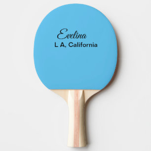 Pala De Ping Pong texto simple mínimo añadir su nombre lugar ciudad