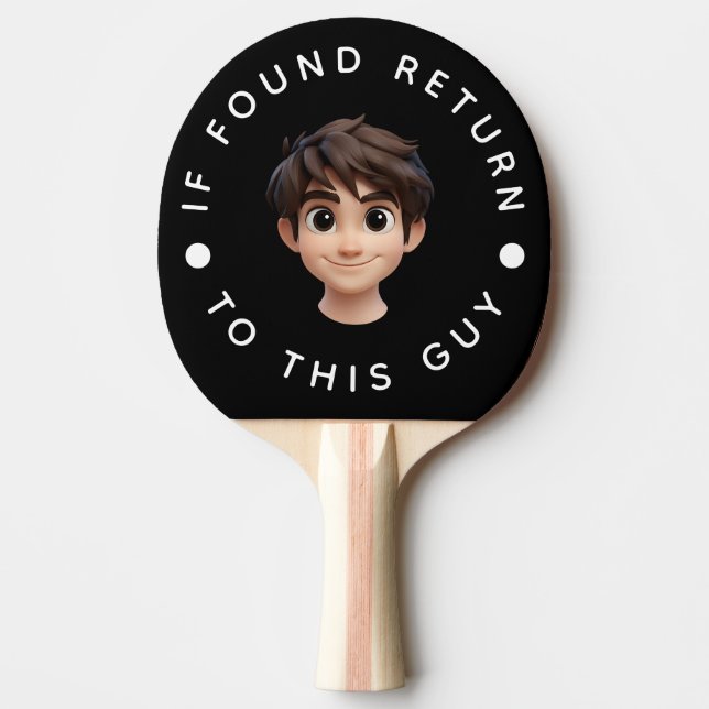 Pala De Ping Pong Texto y nombre personalizados (Anverso)