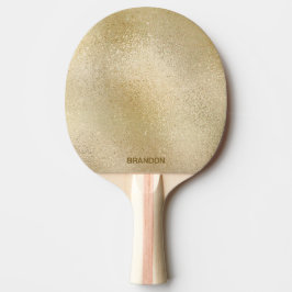 Pala De Ping Pong Textura de vidrio brillante iridiscente de oro cla