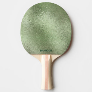Pala De Ping Pong Textura de vidrio brillante verde claro