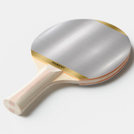 Pala De Ping Pong Textura metálica de plata y oro de corte minimalis