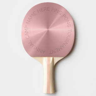 Pala De Ping Pong Textura radial metálica Rosa personalizada