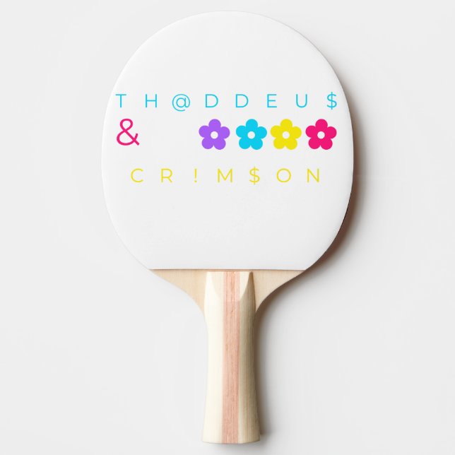 PALA DE PING PONG TH@DDEU$ & CRIM$ON (Anverso)