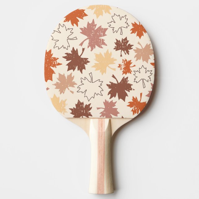 Pala De Ping Pong Thanksgivings maple leaf diseño natural otoño (Anverso)