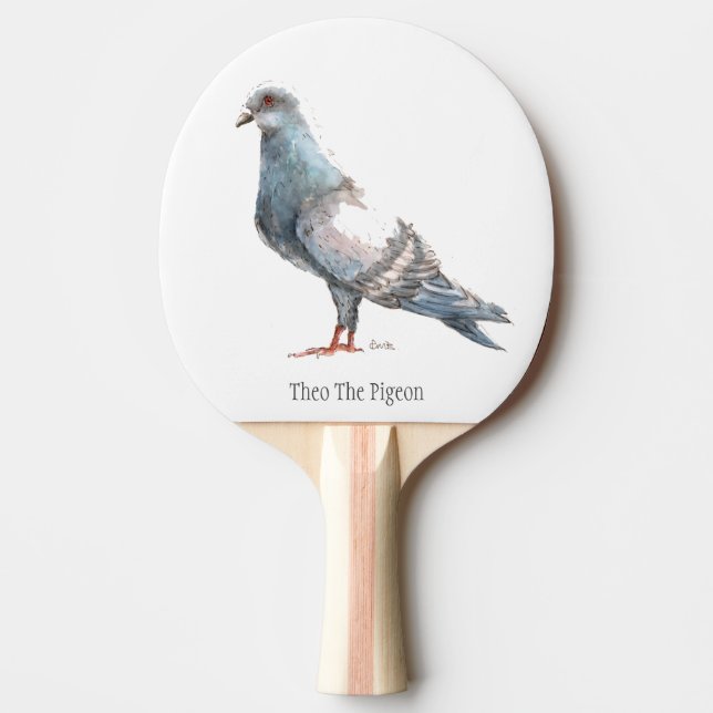 Pala De Ping Pong 'Theo The Pigeon' Ping Pong Paddle (Anverso)