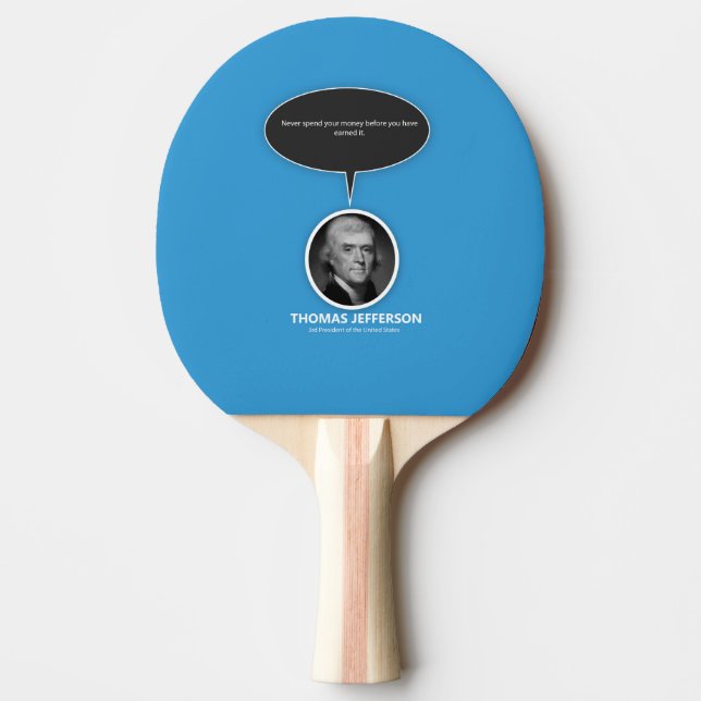 Pala De Ping Pong Thomas Jefferson Ping Pong Paddle (Anverso)