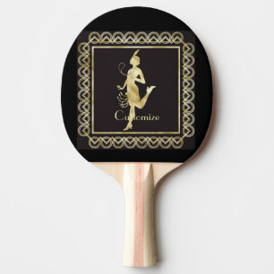 Pala De Ping Pong Thunder_Cove, Chica de Flapper de 1920