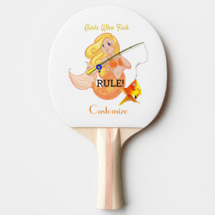 Pala De Ping Pong Thunder_Cove, Chica de la sirena pesquera divertid