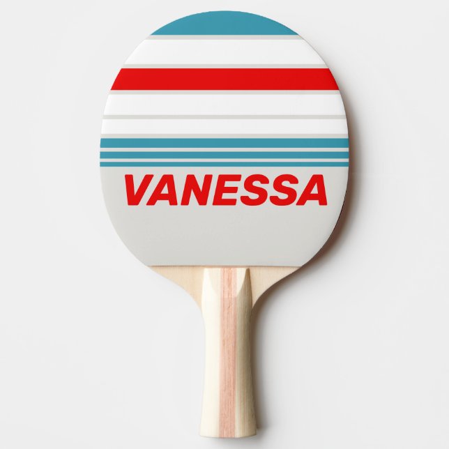 Pala De Ping Pong Thunderbird Horizon Striping con nombre (Anverso)