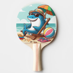 Pala De Ping Pong Tiburón personalizado en la playa
