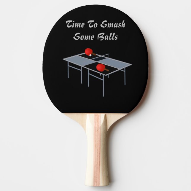 Pala De Ping Pong Tiempo De Romper Algunas Bolas De Ping Pong, (Anverso)