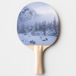 Pala De Ping Pong Tierras maravillosas del invierno, niebla, bosque 