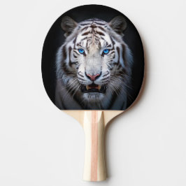 Pala De Ping Pong Tigre Blanco Ojos Azules