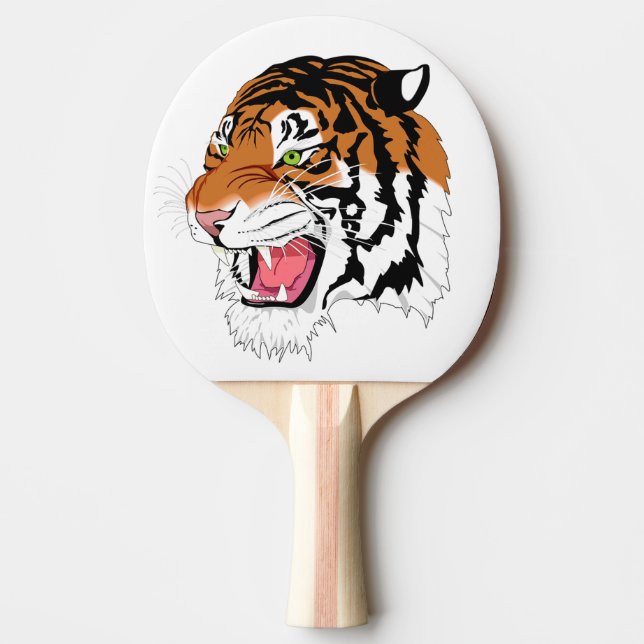 Pala De Ping Pong Tigre Rugiente (Anverso)