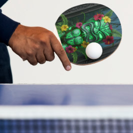 Pala De Ping Pong Tiki de Fuego y Tierra
