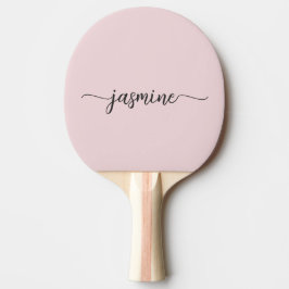 Pala De Ping Pong Tinte de Firma Personalizado Moderno Rosa Claro Sc