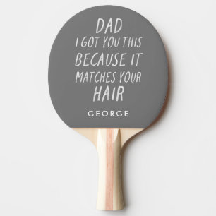 Pala De Ping Pong Tipografía moderna graciosa papá pelo gris padre d