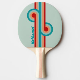Pala De Ping Pong Tira de Cristal de Mar Pálido con Nombre