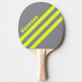 Pala De Ping Pong Tira de tres ángulos retro HI VIS con nombre