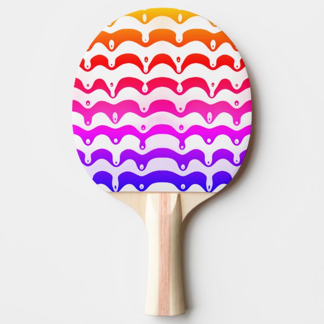Pala De Ping Pong Tiras de goteo psicodélicas del Jazzy Tropical (Anverso)