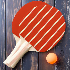 Pala De Ping Pong Tiras de Naranja de sangre y sólido