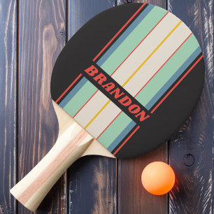 Pala De Ping Pong Tiras de pizarra con nombre