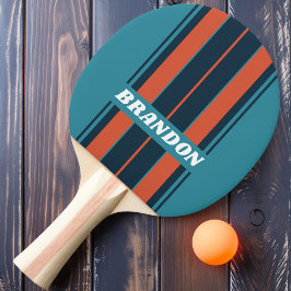 Pala De Ping Pong Tiras de placa de salpicadura Verde azulada retro 