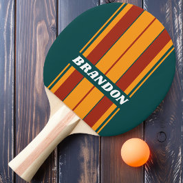 Pala De Ping Pong Tiras de placa de salpicadura Verde azulada retro 