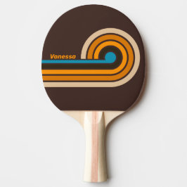 Pala De Ping Pong Tiras de rizo de deriva de espresso con nombre