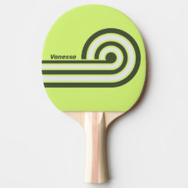Pala De Ping Pong Tiras de rizo de desvanecimiento de musgo retro co
