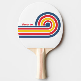 Pala De Ping Pong Tiras de rizo de montaña retro con nombre