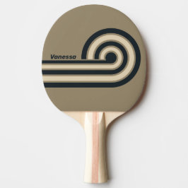 Pala De Ping Pong Tiras de rizo del desierto tormentoso retro con no