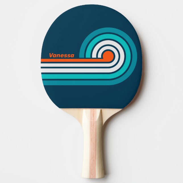 Pala De Ping Pong Tiras de rizo Echo de Bluebottle con nombre (Anverso)