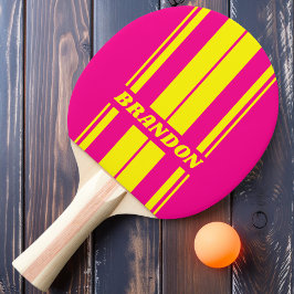 Pala De Ping Pong Tiras de tabla dual Soleado Retro con nombre