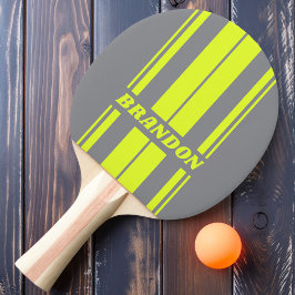 Pala De Ping Pong Tiras de tabla retro HI VIS con nombre